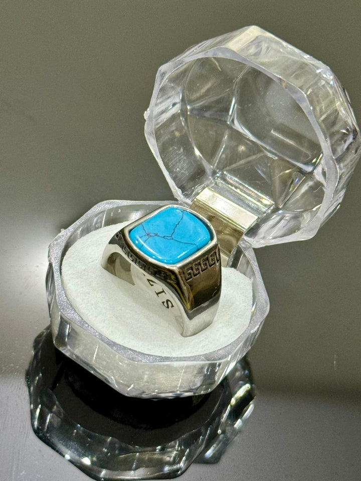 Feroza (Turquoise) Stone Ring – Bold & Elegant Design | Aura Official