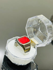 Yaqoot (Red Agate) Stone Ring – Strength & Elegance | Aura Official