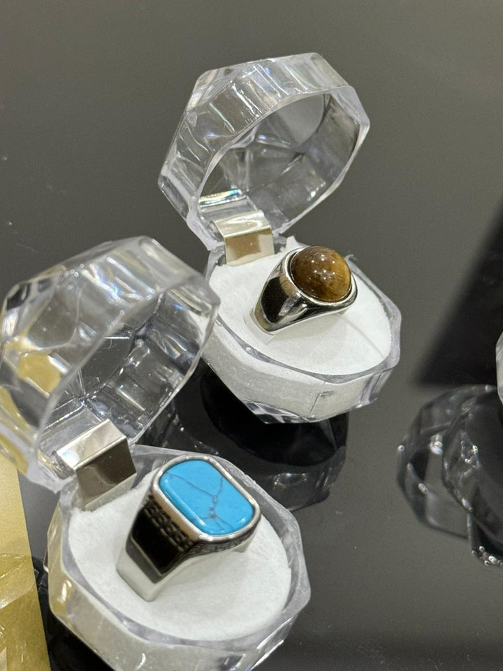 Feroza (Turquoise) Stone Ring – Bold & Elegant Design | Aura Official