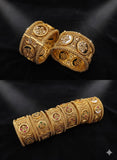 Royal Heritage Gold Polished Bangles Set – Traditional Mughal-Style Jewelry | Aura Official