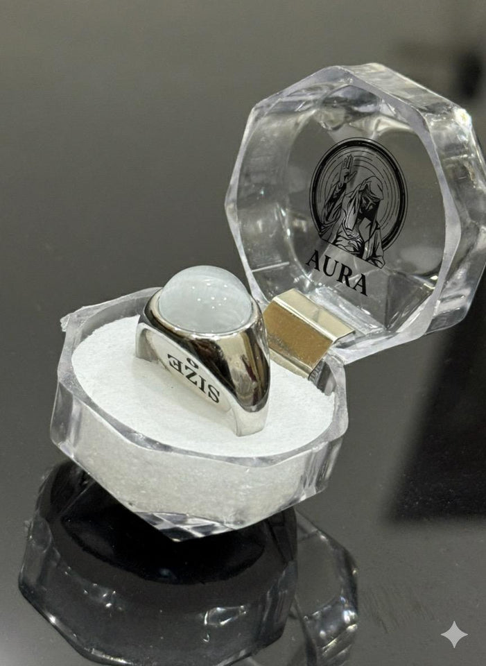 Natural Dur-e-Najaf Stone  20 Carat Pure irani Spiritual Gemstone ring