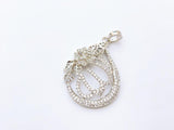 Elegant Silver-Plated Pendant with Sparkling Stones | Stylish Floral Design