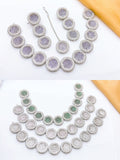 Luxury Round Crystal Choker Necklace Set – Elegant Party Jewelry | Aura Official