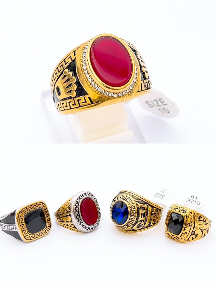 Yaqoot (Red Agate) Stone Ring – Strength & Elegance | Aura Official