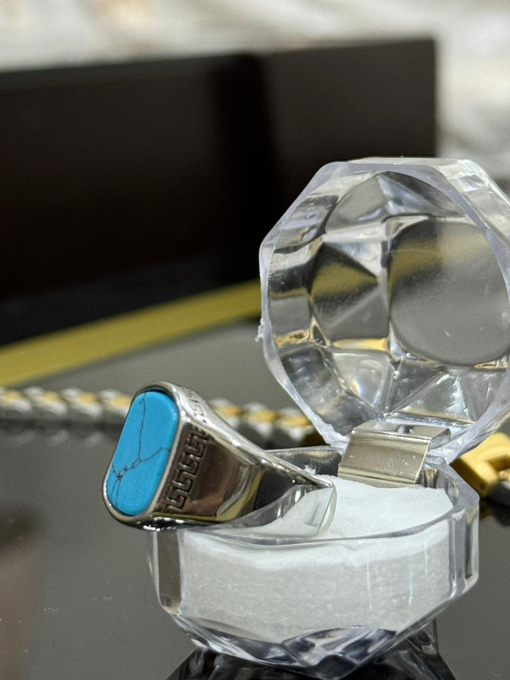 Feroza (Turquoise) Stone Ring – Bold & Elegant Design | Aura Official