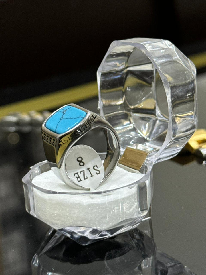 Feroza (Turquoise) Stone Ring – Bold & Elegant Design | Aura Official